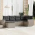 Set mobilier de grădină cu perne, 6 piese, negru, poliratan GartenMobel Dekor