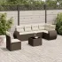 Set canapele de grădină cu perne, 7piese gri deschis poliratan GartenMobel Dekor