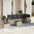Set canapele de grădină cu perne, 7piese gri deschis poliratan GartenMobel Dekor