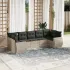 Set canapele de grădină, 7 piese, cu perne, gri, poliratan GartenMobel Dekor