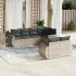 Set canapele de grădină, 7 piese, cu perne, gri, poliratan GartenMobel Dekor