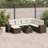 Set mobilier de grădină cu perne, 8 piese gri deschis poliratan GartenMobel Dekor