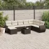 Set canapele de grădină, 9 piese, cu perne, bej, poliratan GartenMobel Dekor