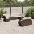 Set canapele de grădină cu perne, 9 piese, maro, poliratan GartenMobel Dekor