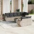 Set mobilier de grădină cu perne, 9 piese, negru, poliratan GartenMobel Dekor