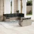 Set canapele de grădină cu perne, 9 piese, maro, poliratan GartenMobel Dekor