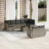 Set canapele de grădină cu perne, 10 piese, negru, poliratan GartenMobel Dekor