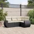 Set canapele de grădină, 4 piese, cu perne, bej, poliratan GartenMobel Dekor