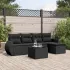 Set mobilier grădină cu perne, 6 piese, gri, poliratan GartenMobel Dekor