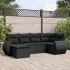 Set mobilier de grădină cu perne, 6 piese, negru, poliratan GartenMobel Dekor