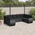 Set mobilier de grădină cu perne, 9 piese, negru, poliratan GartenMobel Dekor