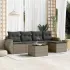 Set mobilier grădină cu perne, 6 piese, gri, poliratan GartenMobel Dekor