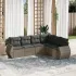 Set mobilier de grădină cu perne, 6 piese, negru, poliratan GartenMobel Dekor