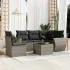 Set mobilier de grădină cu perne, 6 piese, negru, poliratan GartenMobel Dekor