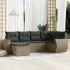 Set mobilier de grădină cu perne, 6 piese, negru, poliratan GartenMobel Dekor
