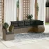 Set mobilier de grădină cu perne, 6 piese, negru, poliratan GartenMobel Dekor