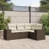Set canapele de grădină, 4 piese, cu perne, bej, poliratan GartenMobel Dekor