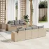 Set mobilier de grădină cu perne, 8 piese, negru, poliratan GartenMobel Dekor