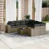 Set mobilier de grădină cu perne, 9 piese, negru, poliratan GartenMobel Dekor
