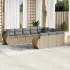 Set canapele de grădină cu perne, 10 piese, negru, poliratan GartenMobel Dekor