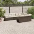 Set canapele de grădină cu perne, 10 piese, negru, poliratan GartenMobel Dekor