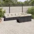 Set canapele de grădină cu perne, 10 piese, negru, poliratan GartenMobel Dekor