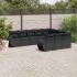 Set canapele de grădină cu perne, 10 piese, negru, poliratan GartenMobel Dekor
