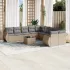 Set canapele de grădină cu perne, 11 piese, maro, poliratan GartenMobel Dekor