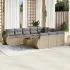 Set canapele de grădină cu perne, 11 piese, negru, poliratan GartenMobel Dekor