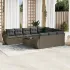 Set canapele de grădină cu perne, 11 piese, negru, poliratan GartenMobel Dekor