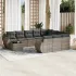 Set canapele de grădină cu perne, 11 piese, negru, poliratan GartenMobel Dekor