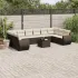 Set canapele de grădină cu perne, 11 piese, bej, poliratan GartenMobel Dekor