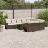 Set canapele de grădină cu perne, 11 piese, negru, poliratan GartenMobel Dekor