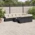 Set canapele de grădină cu perne, 11 piese, negru, poliratan GartenMobel Dekor