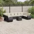 Set canapele de grădină cu perne, 11 piese, bej, poliratan GartenMobel Dekor