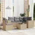 Set mobilier de grădină cu perne, 6 piese, negru, poliratan GartenMobel Dekor