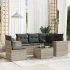 Set mobilier de grădină cu perne, 6 piese, negru, poliratan GartenMobel Dekor