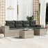 Set mobilier de grădină cu perne, 6 piese, negru, poliratan GartenMobel Dekor