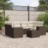 Set canapele de grădină, 7 piese, cu perne, bej, poliratan GartenMobel Dekor
