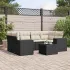 Set canapele de grădină, 7 piese, cu perne, bej, poliratan GartenMobel Dekor