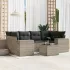 Set canapele de grădină, 7 piese, cu perne, bej, poliratan GartenMobel Dekor