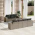 Set mobilier de grădină cu perne, 8 piese, negru, poliratan GartenMobel Dekor