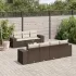 Set mobilier de grădină cu perne, 8 piese, negru, poliratan GartenMobel Dekor