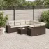 Set mobilier de grădină cu perne, 9 piese, negru, poliratan GartenMobel Dekor