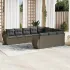 Set canapele de grădină cu perne, 10 piese, negru, poliratan GartenMobel Dekor