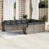 Set canapele de grădină cu perne, 10 piese, negru, poliratan GartenMobel Dekor