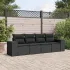 Set canapele de grădină, 4 piese, cu perne, bej, poliratan GartenMobel Dekor