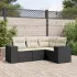 Set canapele de grădină, 4 piese, cu perne, bej, poliratan GartenMobel Dekor
