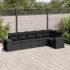 Set mobilier de grădină cu perne, 6 piese, negru, poliratan GartenMobel Dekor