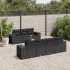 Set mobilier de grădină cu perne, 8 piese, negru, poliratan GartenMobel Dekor